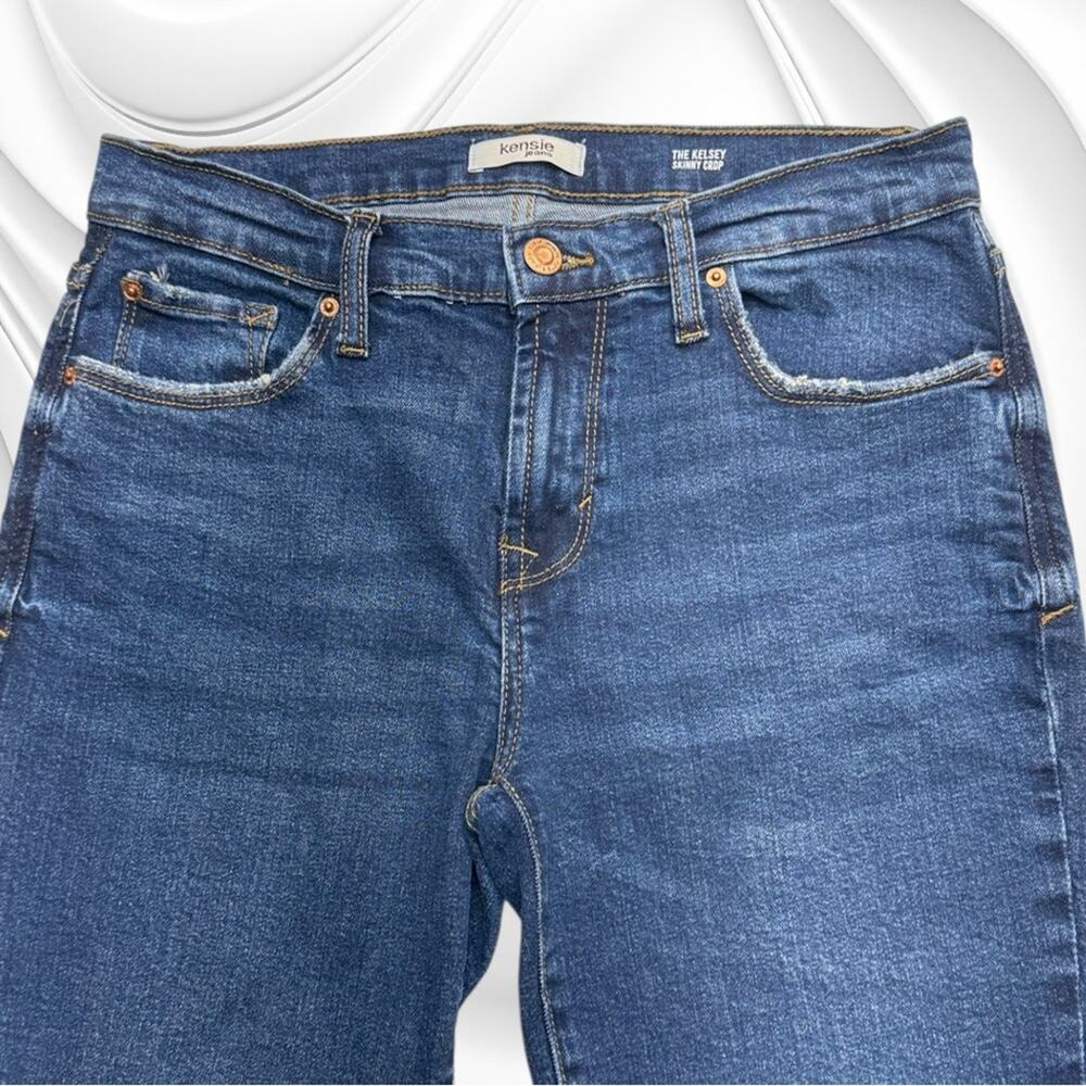 KENSIE Women’s 6 THE KELSEY SKINNY CROP Blue Jeans